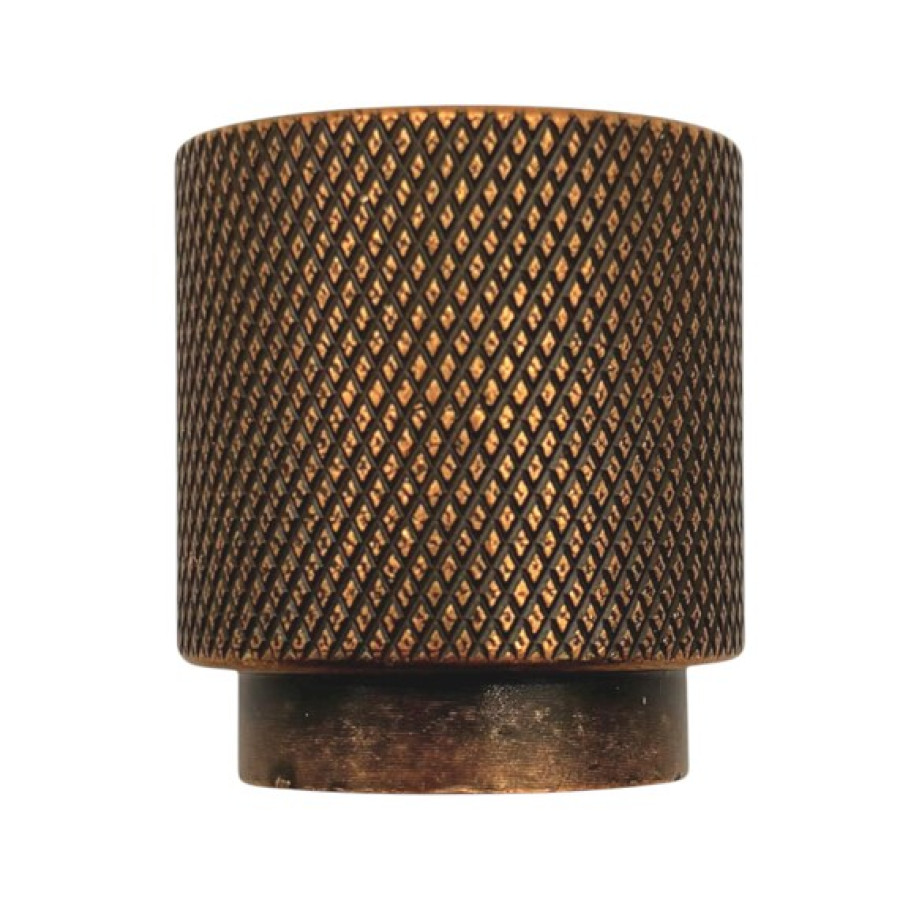 Antique Brass Drawer Knob | Knurled Design | Kitchen Cabinet Pull | Vintage Drawer Handle | Furniture Hardware | 5