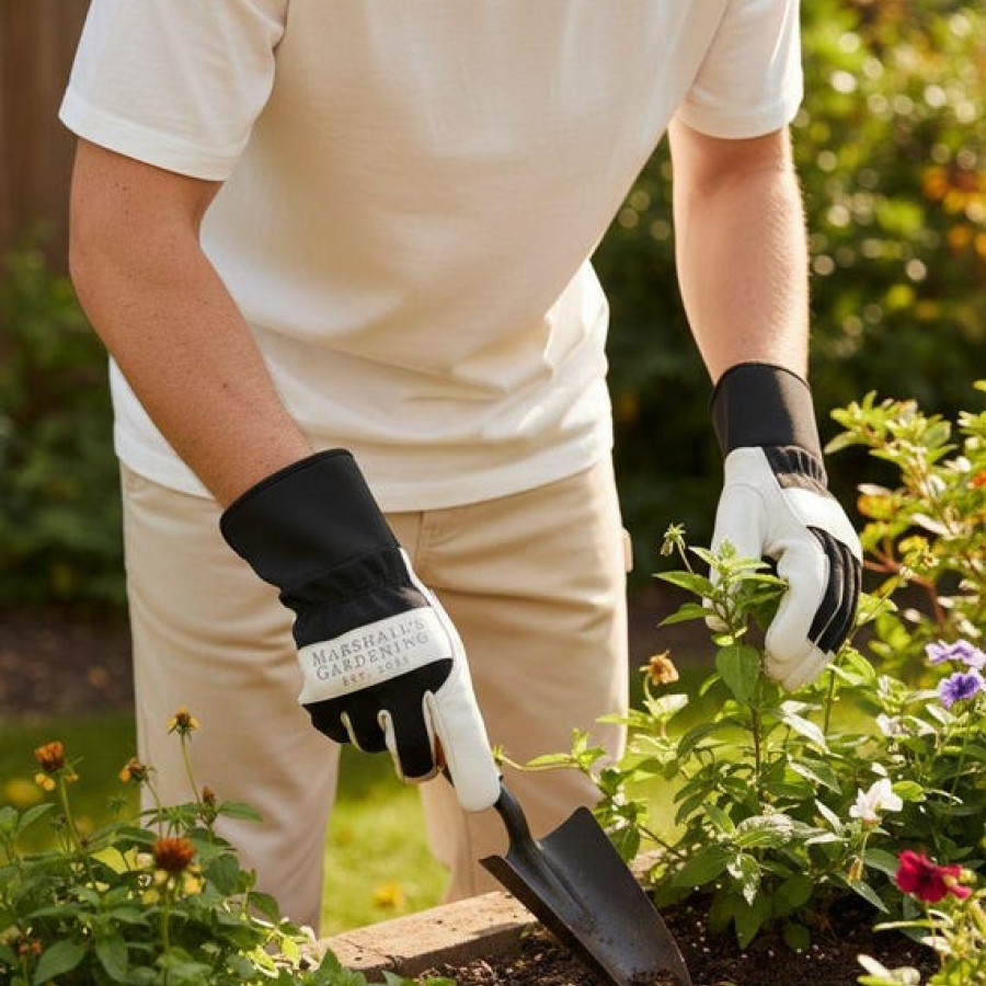 Customisable winter premium gardening gloves | Leather with thermal fleece lining 3