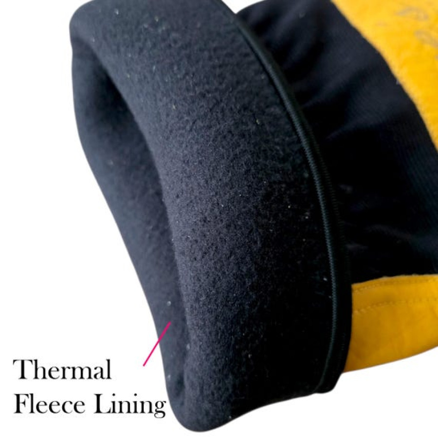 Customisable winter premium gardening gloves | Leather with thermal fleece lining 4