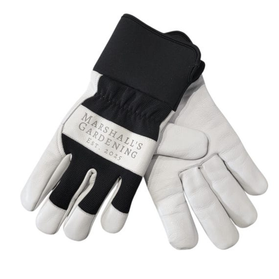 Customisable winter premium gardening gloves | Leather with thermal fleece lining 7
