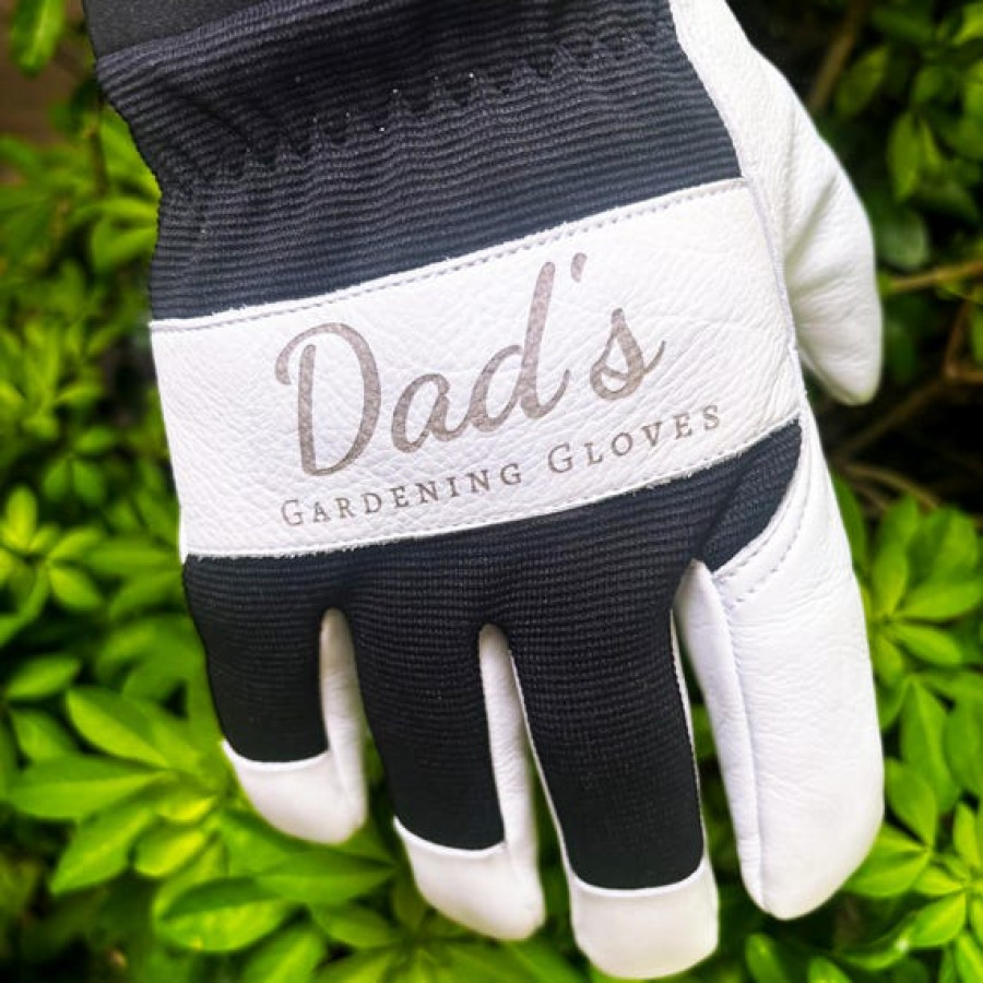 Customisable winter premium gardening gloves | Leather with thermal fleece lining 8