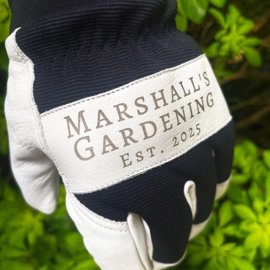 Customisable winter premium gardening gloves | Leather with thermal fleece lining 9