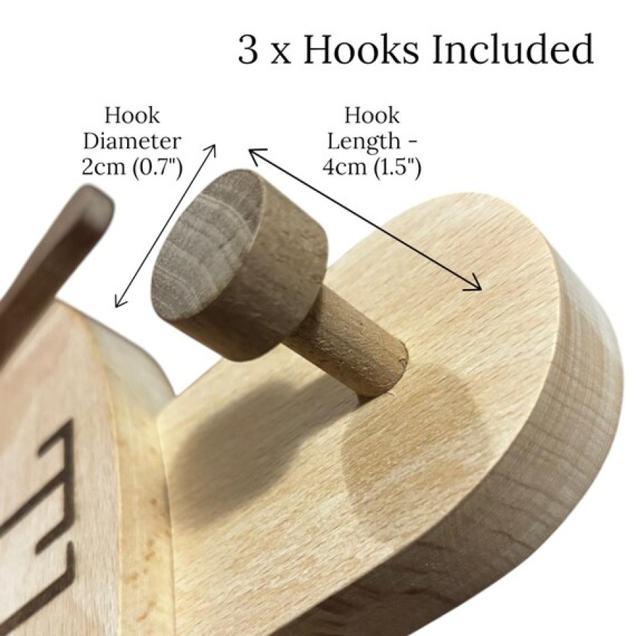 Personalised Kids Coat Hook | Custom Engraved Airplane Wall Hanger | Nursery Decor 4