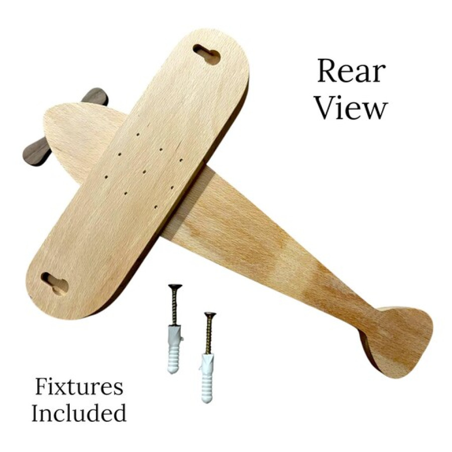 Personalised Kids Coat Hook | Custom Engraved Airplane Wall Hanger | Nursery Decor 5