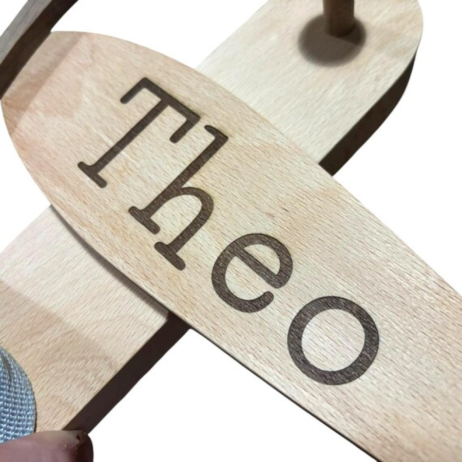 Personalised Kids Coat Hook | Custom Engraved Airplane Wall Hanger | Nursery Decor 6
