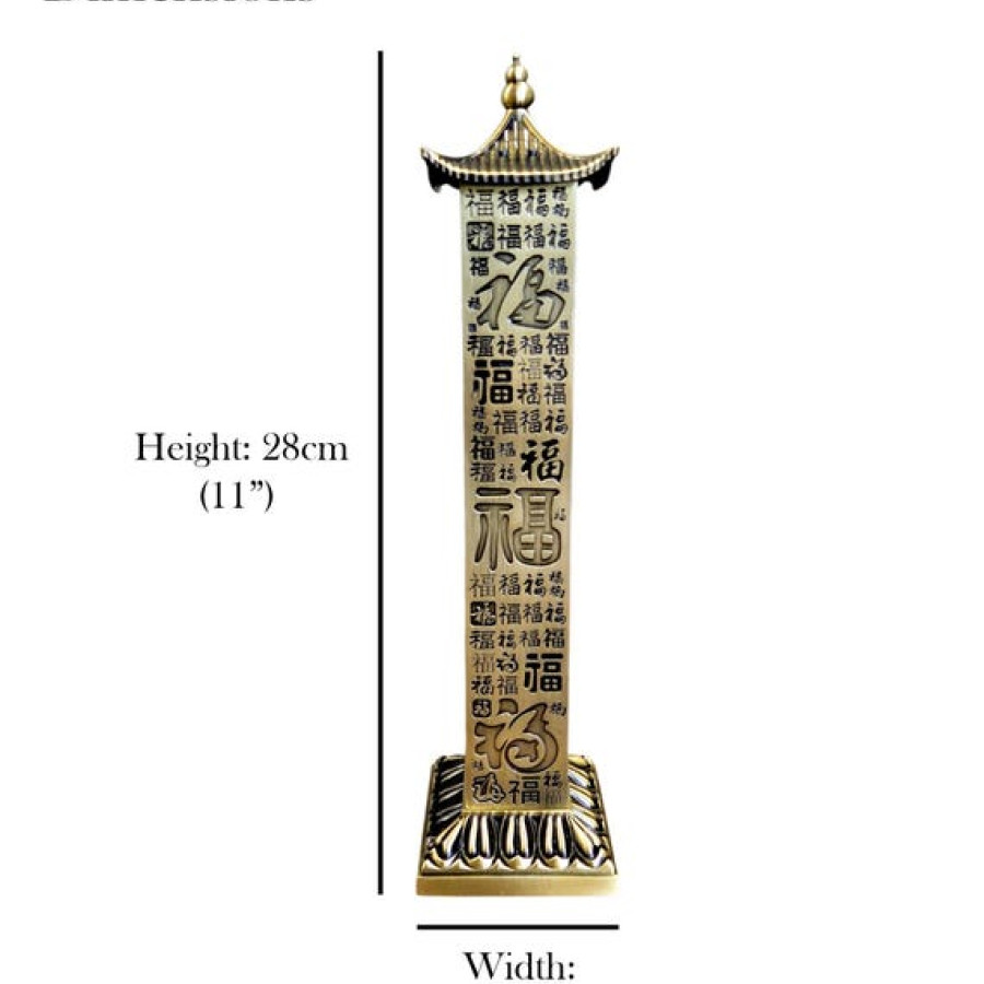 Japanese Pagoda Style Incense Holder | Made from Steel with brushed brass finish 3