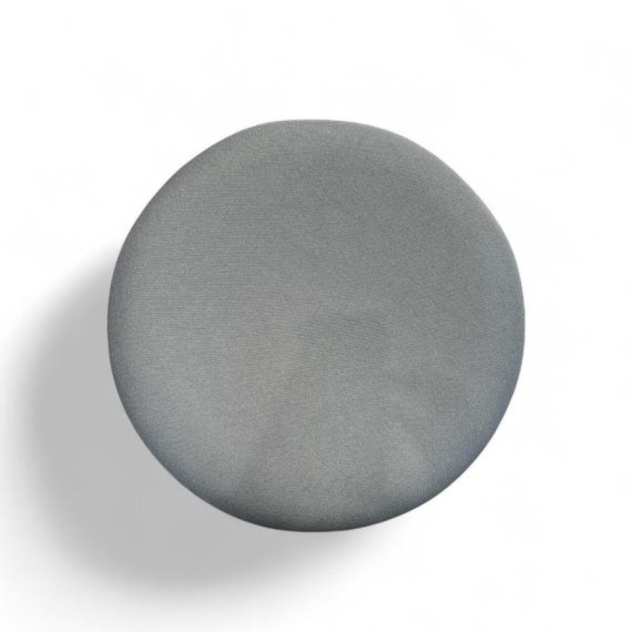 Handmade Grey Fabric | Round Bar Stool | Counter Stool Replacement Seat Top 6
