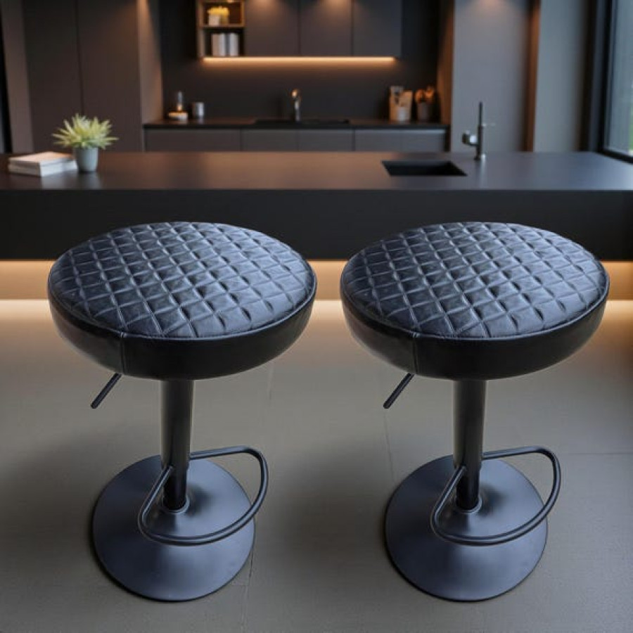 Tooled Leather Replacement Stool Seats | For Bar or Countertop 9