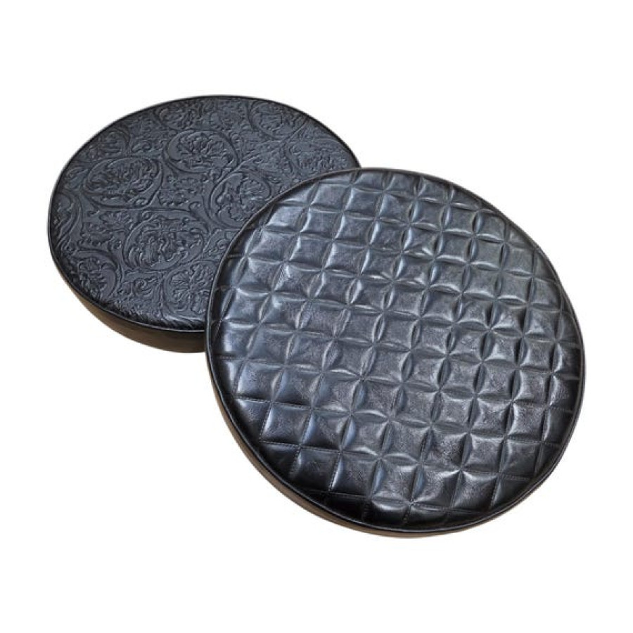 Tooled Leather Replacement Stool Seats | For Bar or Countertop 10