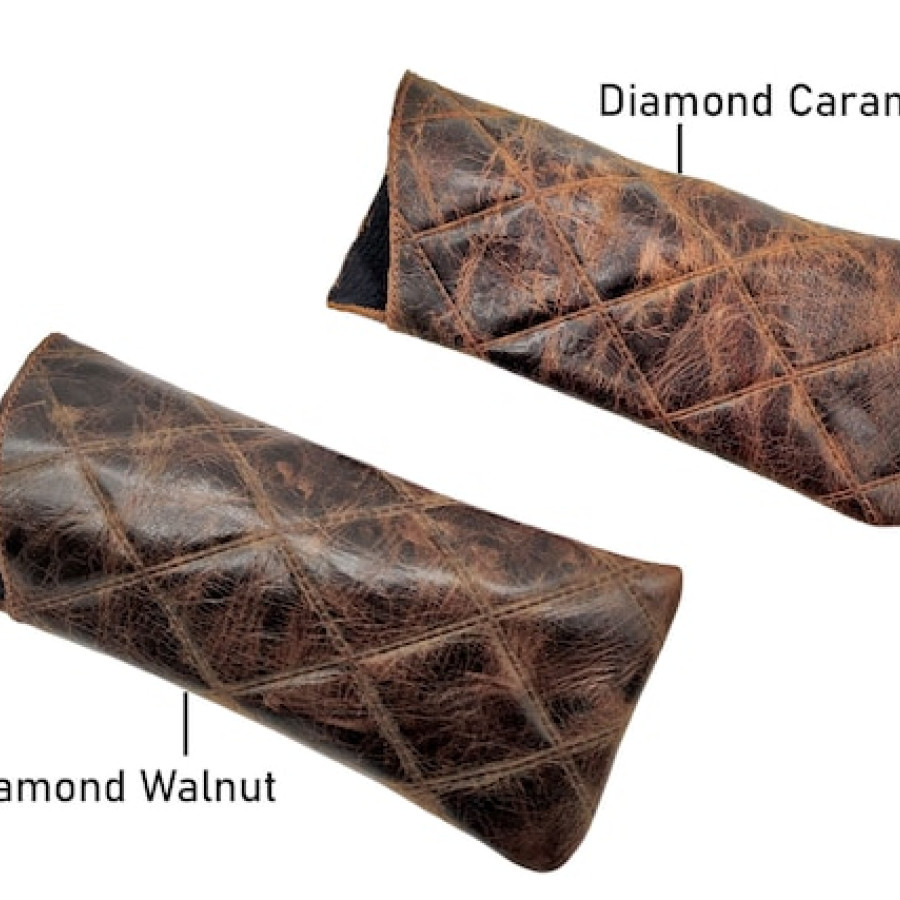 Wildflower Brown Embossed Leather Sunglasses Sleeve made using genuine leather 4