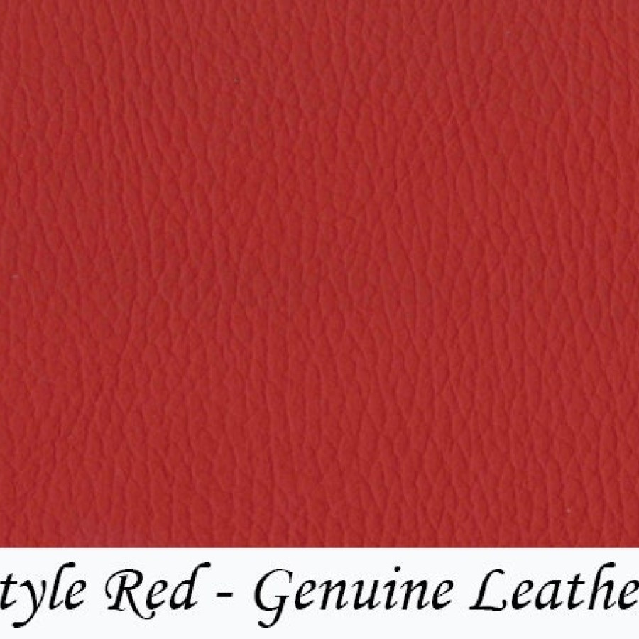 Style Bright Red Genuine Leather - For upholstery / crafts - Various sizes available