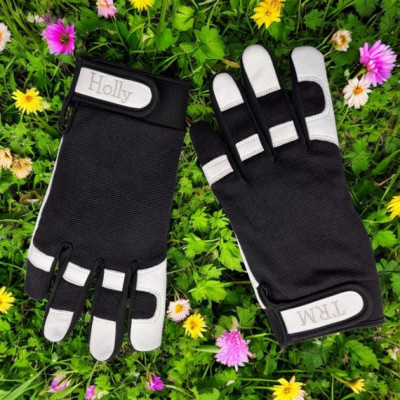 Customised Premium Leather Gardening Gloves, General Purpose Work Gloves, Personalised Gardener Gift, Custom Garden gloves
