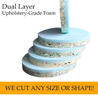 Upholstery Grade Round 2" Thick Dual Layer Foam for bar and counter stools