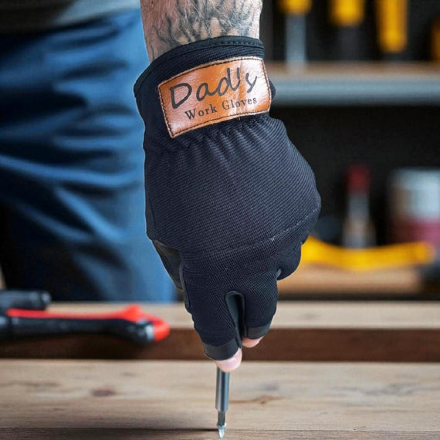 Customisable genuine leather work gloves | For Carpentry etc | Framer or Full finger Style